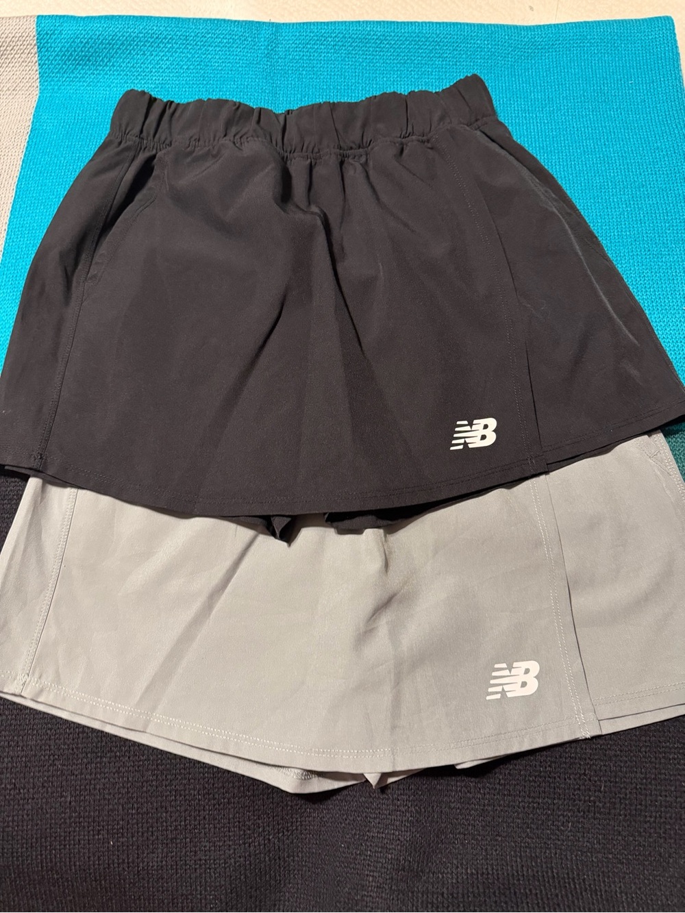 New Balance Black & Light Gray Athletic Skort Duo